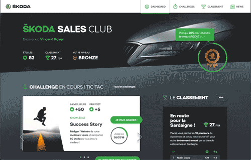 Skoda Sales Club desktop mock-up website