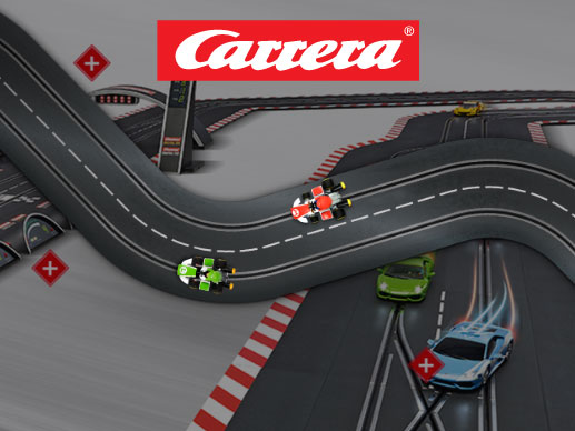 Running circuit with Carrera logo