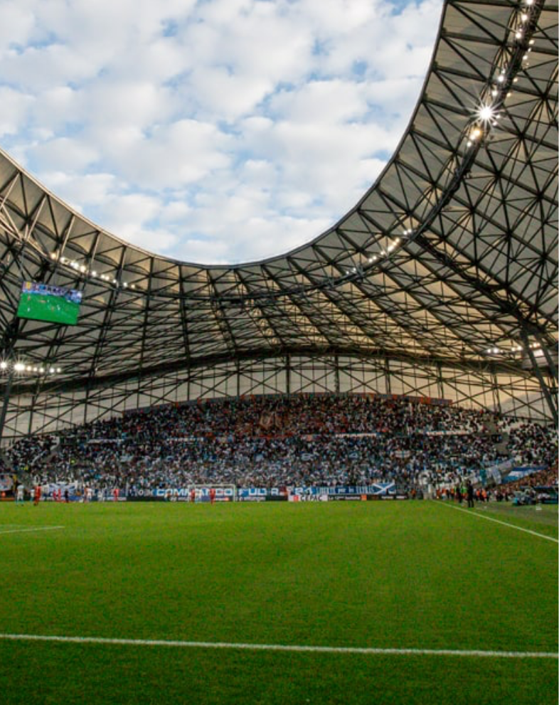 Inside view of Olympique de Marseille named "Le vélodrôme"